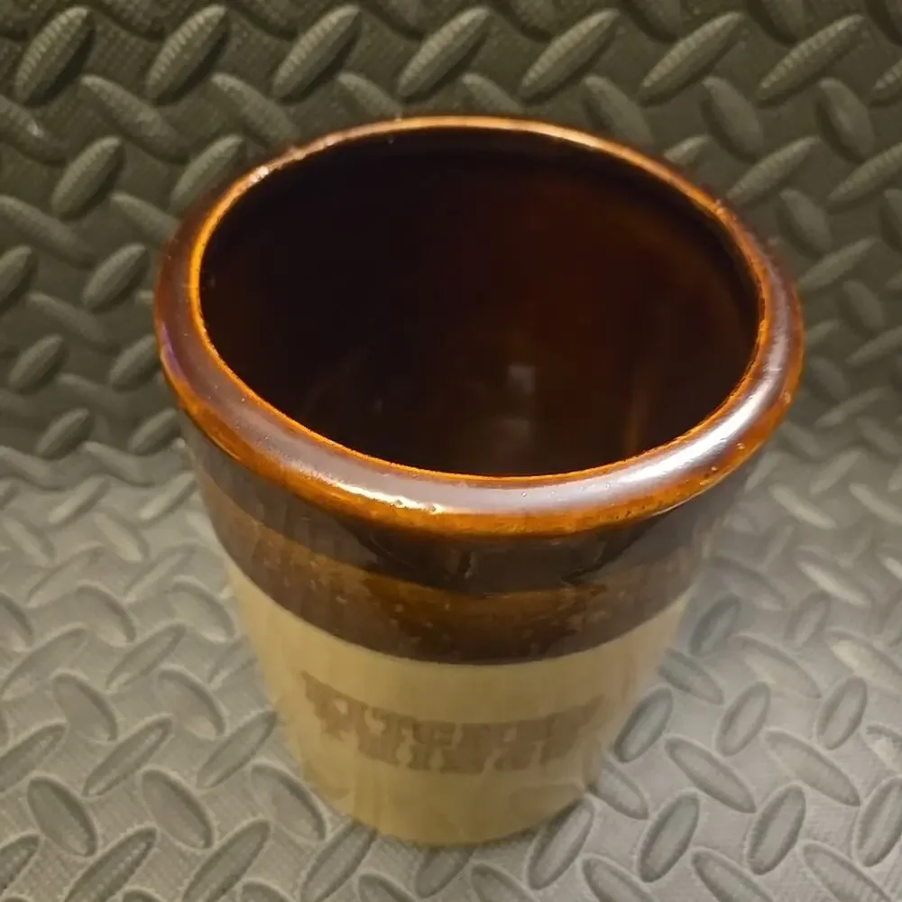 Vintage Brown Drip Glaze Kitchen Things Ceramic Utensil Holder Crock